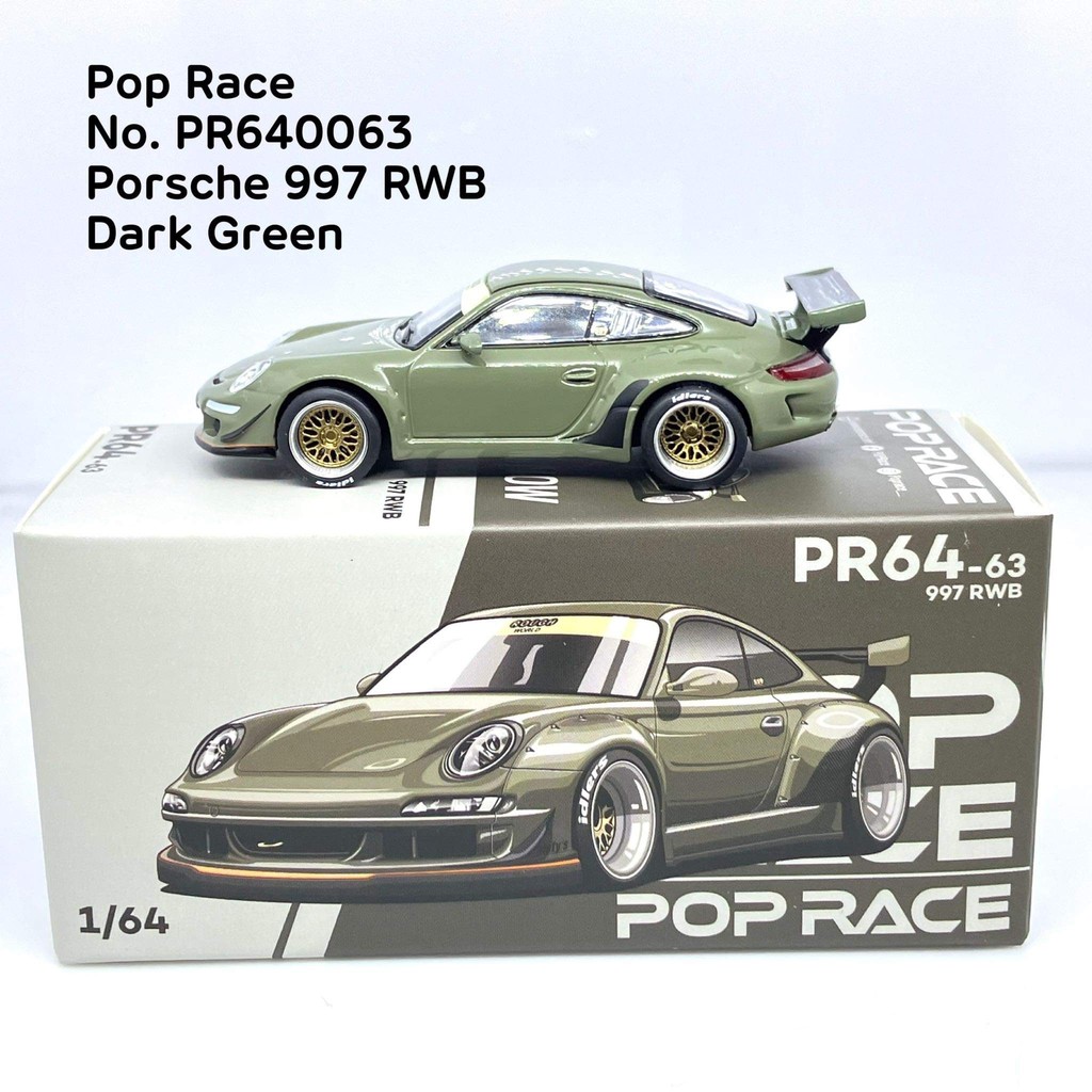 Pop Race 📌 No. PR640063📌 Porsche 997 RWB - Dark Green