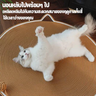 CODเสื่อลับเล็บแมว ที่ลับเล็บแมว เชือกฝ้ายธรรมชาติ กันข่วน