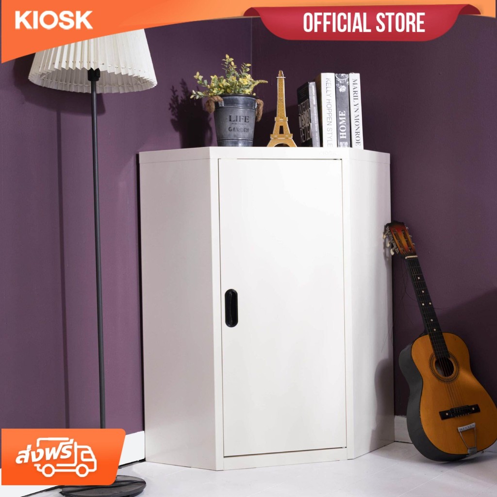 [จัดส่งพร้อมติดตั้งฟรี] KIOSK ตู้หนังสือเข้ามุม6เหลี่ยม รุ่น MAX-071