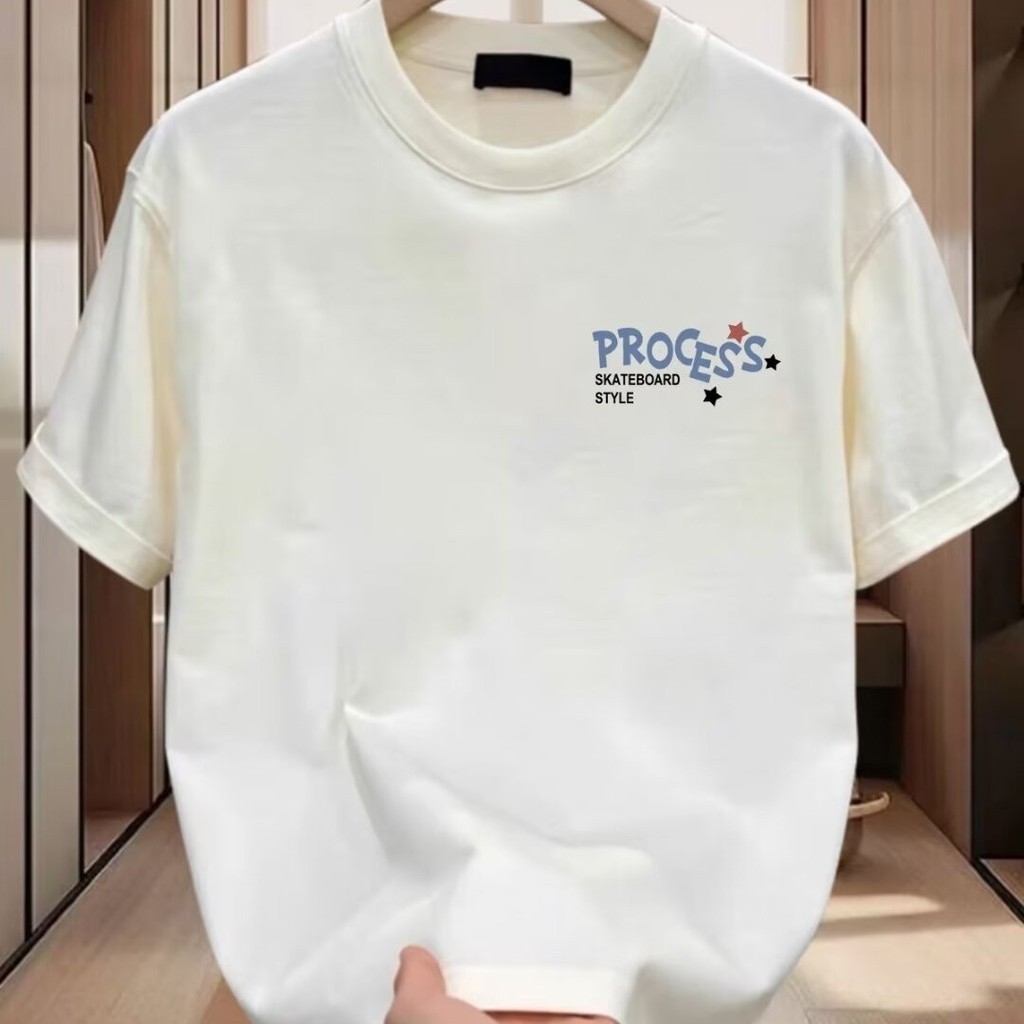 เสื้อยืดลําลอง คอกลม แขนสั้น ผ้าฝ้าย พิมพ์ลายการ์ตูน แฟชั่นฤดูร้อน สําหรับผู้ชาย มีสีดํา สีขาว ไซซ์ S - XXXL  1