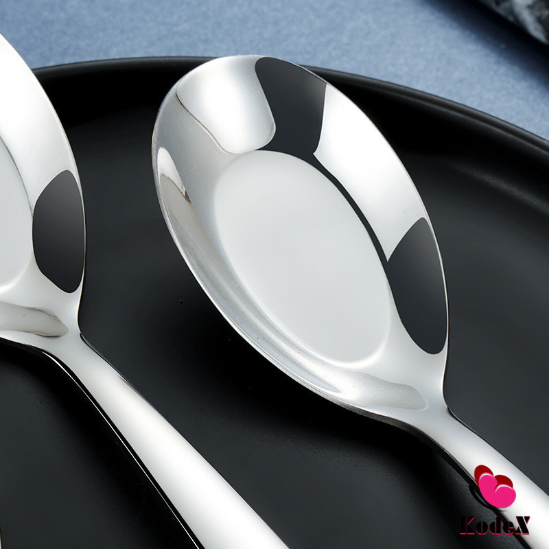 KDX ช้อนสแตนเลส ช้อนข้าว ซุป ตักโจ๊ก stainless steel spoon ราคา ถูกที่สุด ดีลบีเคเค แกลเลอรีภาพที่ 2