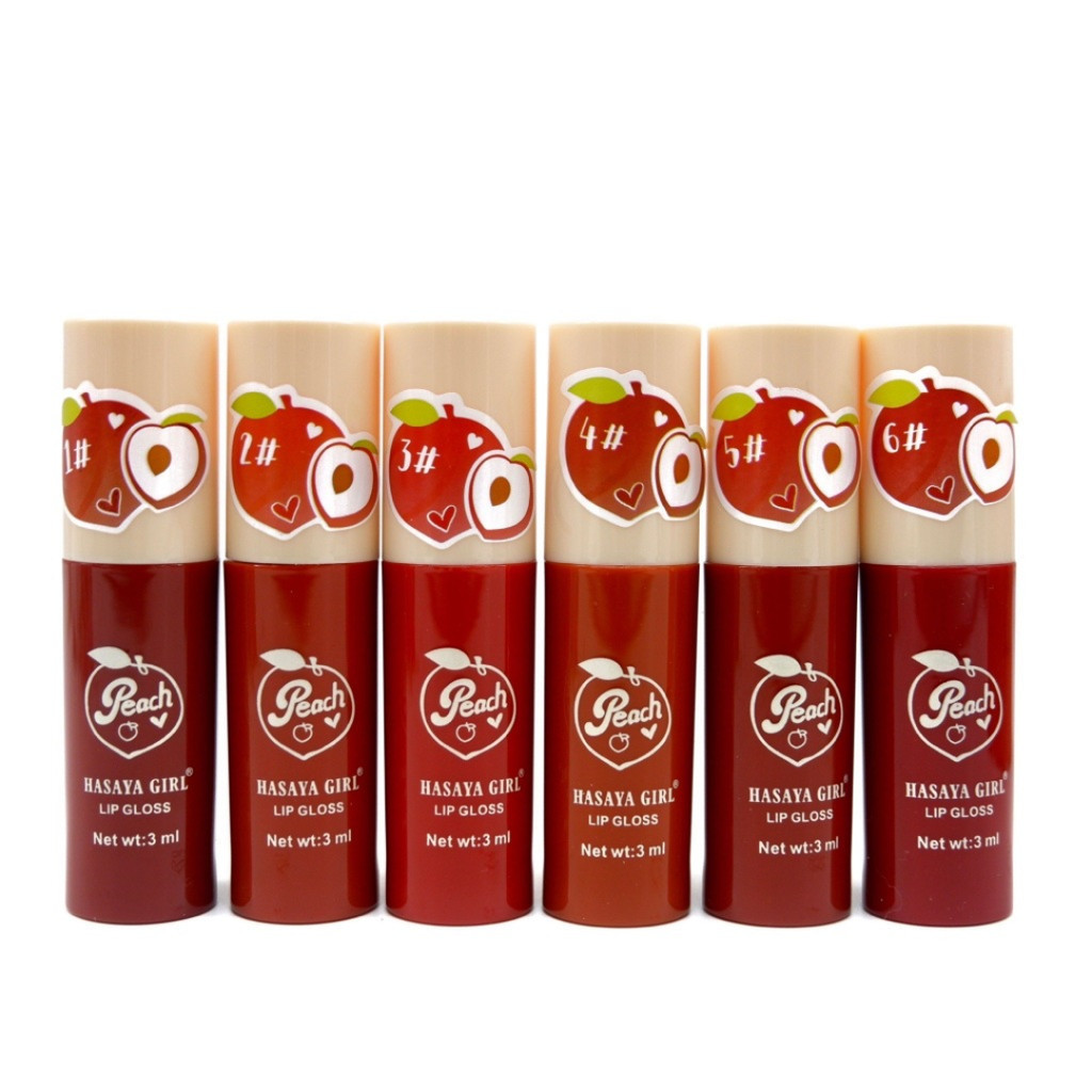 Hasaya GIRL Lipgloss Peach 3ml JH-3727 Smootie Lip Gloss Sasimi Kiss Beauty Lip Tint ลิปสติก