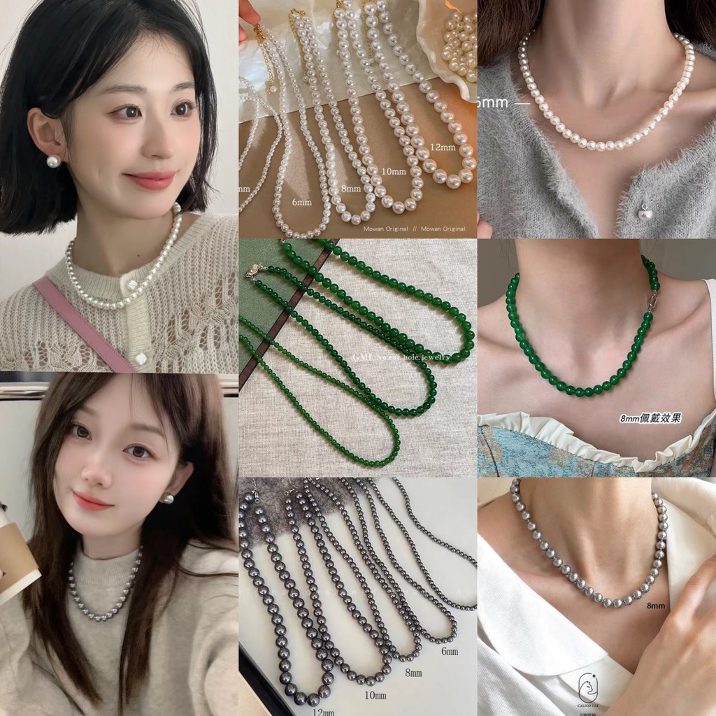 สร้อยคอมุกสไตล์เกาหลี เครื่องประดับหรูหรา