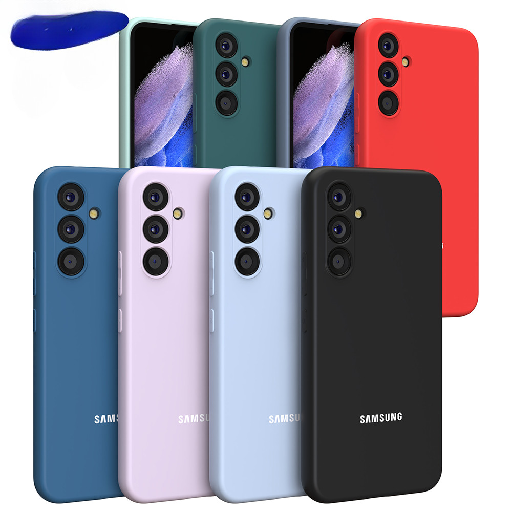 SAMSUNG สําหรับsamsung Galaxy A55 A35 A25 A15 A05S A04Sกรณีซิลิโคนเหลวโทรศัพท์ปกหลังสําหรับA54 A34 A24 A14 A23 ป้องกันCoque