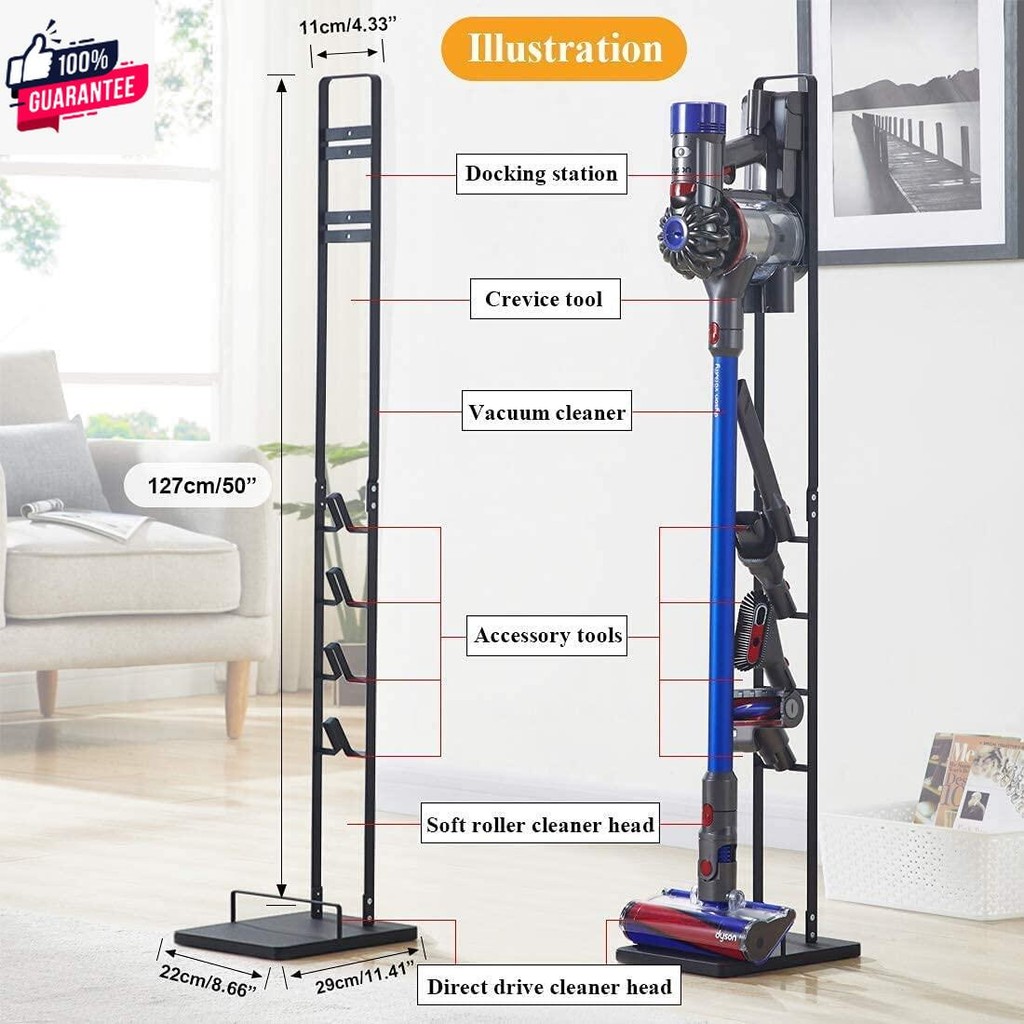 MLIFE - ขาตั้งเครื่องดูดฝุ่น Dyson V6 V7 V8 V10 V11 V12 ที่วางเครื่องดูดฝุ่น ขาตั้งเครื่องดูดฝุ่นไร้สาย ขาตั้ง เครื่องดู