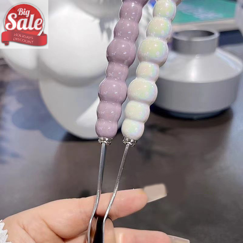 Af Pearl Handle ช้อนสแตนเลสกวนช้อนไอศกรีมเค้กช้อนขนมหวานบาร์อุปกรณ์ครัว Party ช้อนส้อม Gadgets A - รูปที่ 2