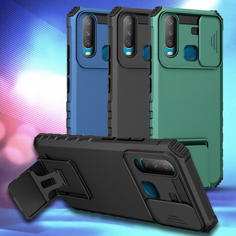 Push Window สําหรับ VIVO Y11 2019 VIVO 1906 กรณีป้องกันกล้องขาตั้งกันกระแทก Hard เคสโทรศัพท์