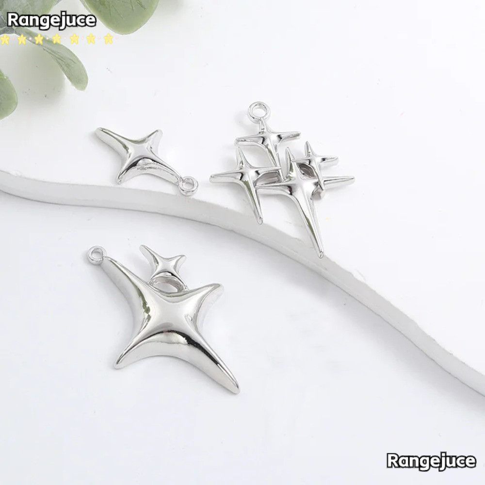 Rangejuce 10 ชิ้น Star จี้,ขนาดเล็กโรแมนติก Polaris เคลือบ Charms,คุณภาพสูงโลหะผสมอเนกประสงค์เงินทําด้วยมือ DIY เครื่องประดับอุปกรณ์เสริม