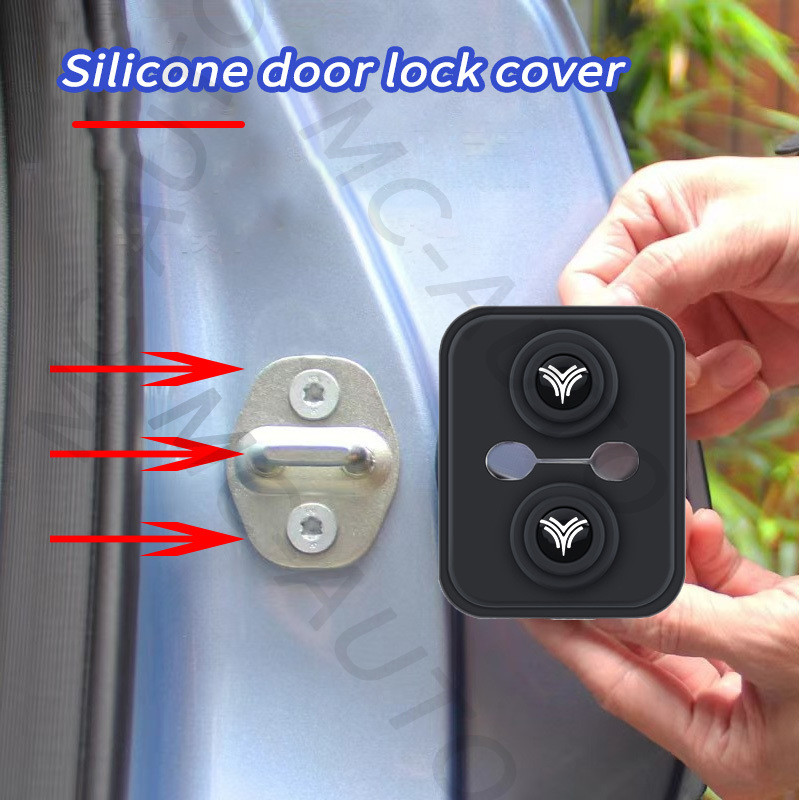 Hozon Neta  ซิลิโคนรถประตูล็อคฝ - ฝาครอบซิลิโคนป้องกัน - สากลบัฟเฟอร์ล็อคประตู กันเสียง สําหรับ ใช้ไ