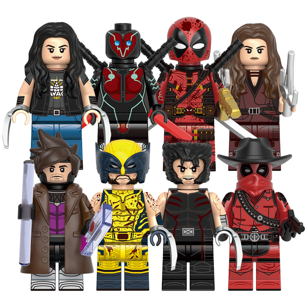 มาใหม่ Gambit Apocalypse Wolverine คาวบอย Deadpool 2099 X-23 Elektra บล็อกตัวเลขของเล่นของขวัญ