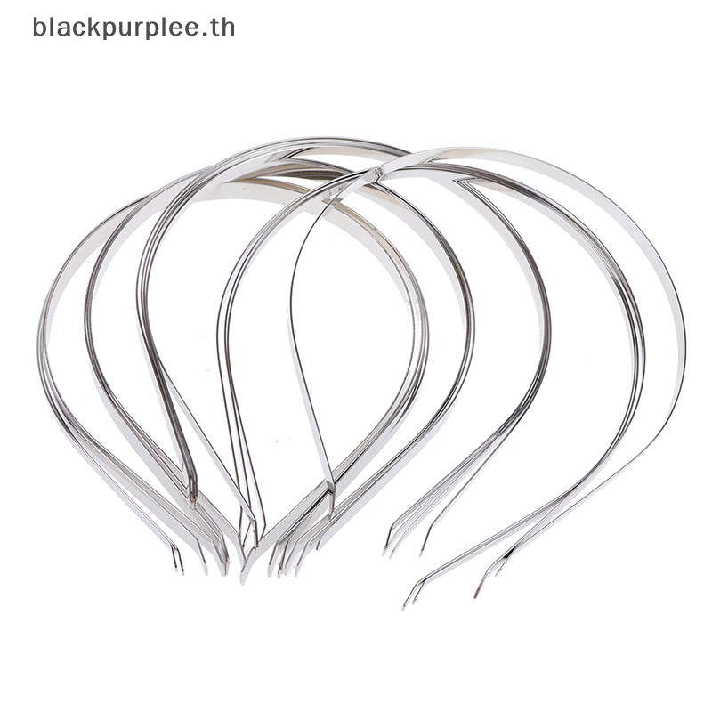 Bpur 5 ชิ้นที่คาดผมสีเงิน DIY โลหะที่คาดผมเปล่าที่คาดผมงานฝีมือเด็กผู้หญิง