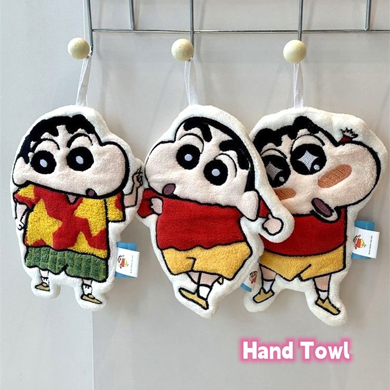 การ์ตูนเครยอนชินจังผ้าเช็ดมือห้องน้ําห้องครัวผ้าขนหนูดูดซับแห้งเร็ว ผ้าเช็ดตัว เครื่องใช้ในบ้าน