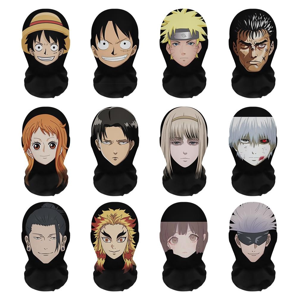 Animation Full Face Mask Balaclava หมวกตาข่ายการ์ตูนหมวกจะไม่ปิดกั้น Line Of Sight และสามารถทําความสะอาดได้