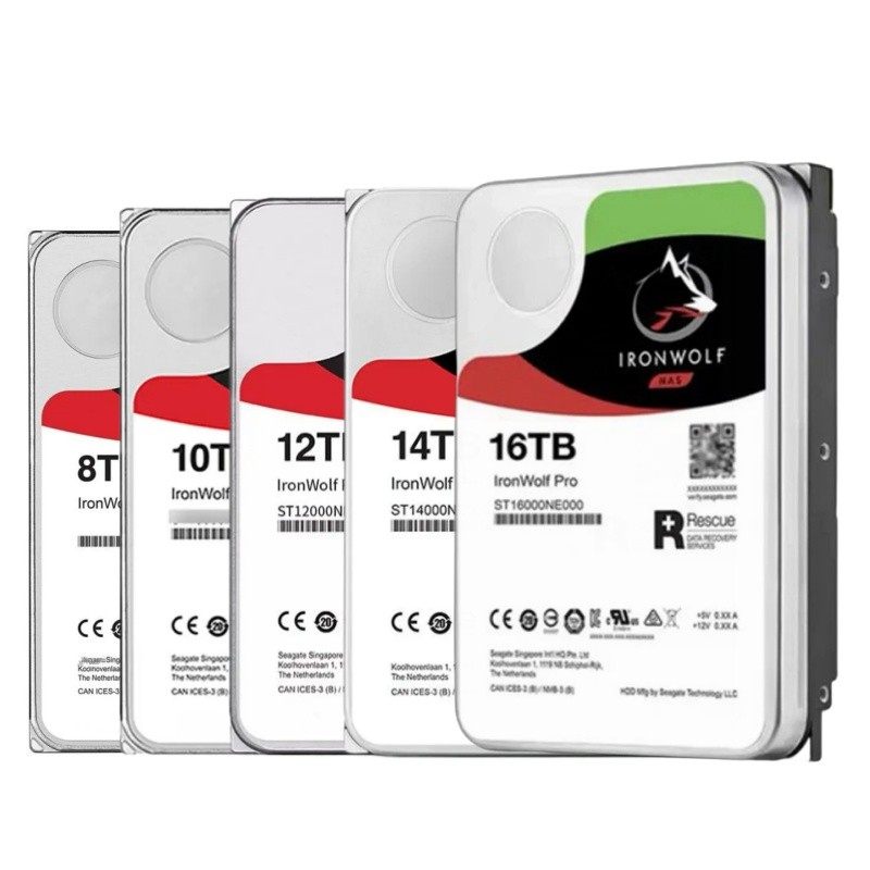 Ironwolf Pro 20TB/18TB/16TB/14TB/12TB/10TB/8TB Serial ภายใน 7200RPM 256MB Cathe SATA 6 กิกะไบต์/วินา