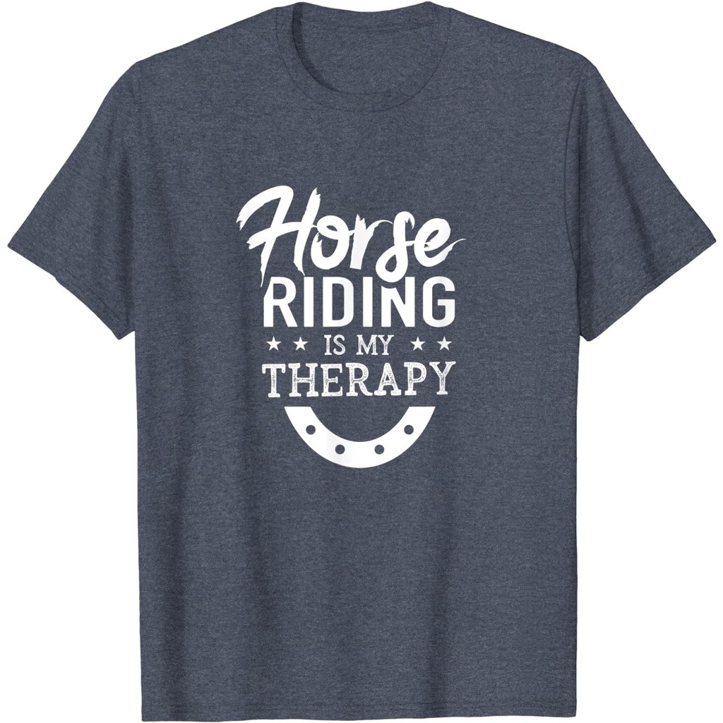 [พร้อมส่ง] 👕🔥🔥เสื้อยืด พิมพ์ลายม้าแข่งขัน Therapy Gallop Racer Horses สําหรับผู้ชาย