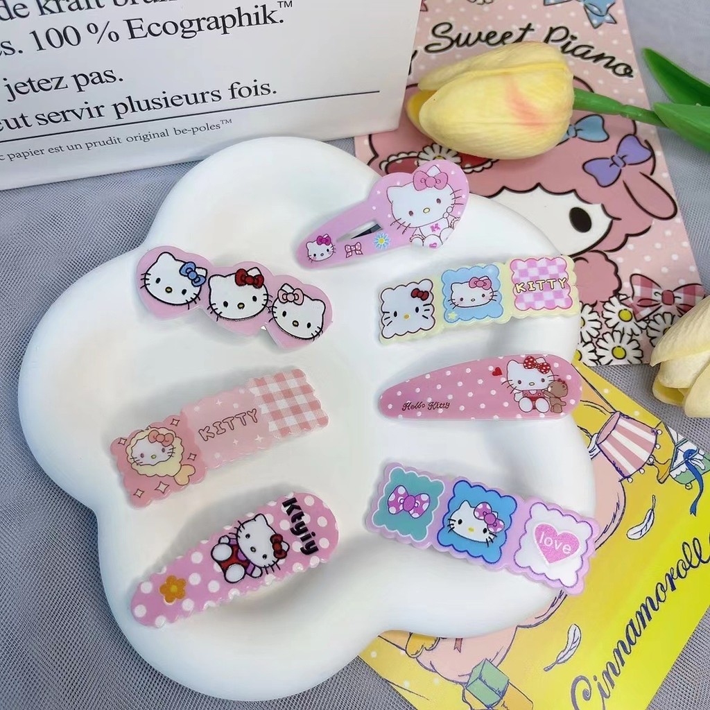 คลิปแมวนักเรียนน่ารักสีชมพู BB สไตล์เกาหลี แฟชั่นเด็กผู้หญิง