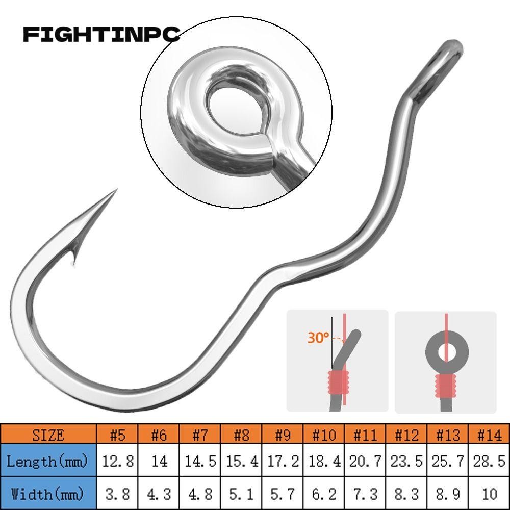FIGHTINPC 12 ชิ้น/แพ็คตะขอตกปลา, กันลื่นด้วยตาอัตโนมัติพลิก Fishhook, ทนทาน Sharp Barbed เหล็กคาร์บอนสูงตกปลา