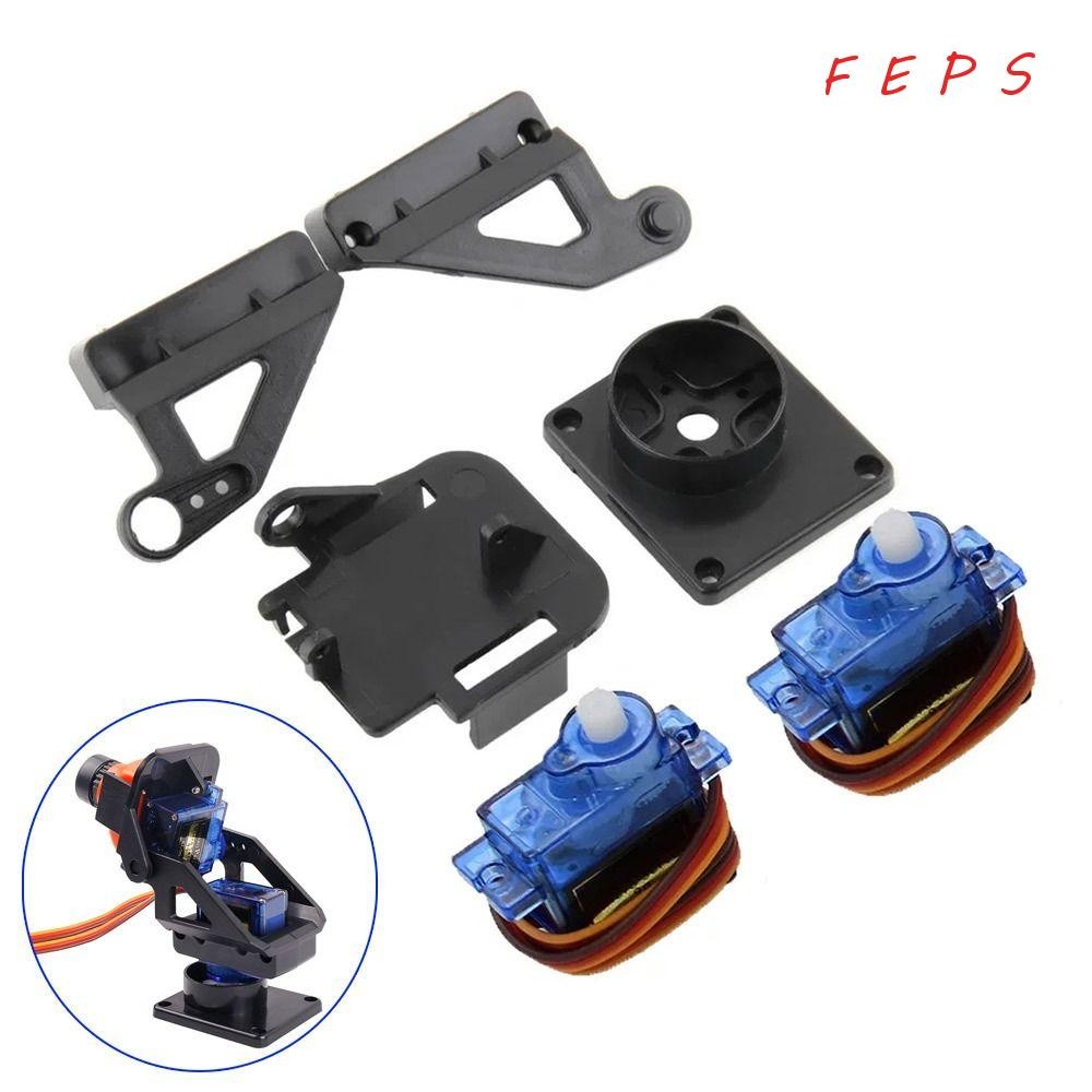 Feps 1 ชุดเกียร์พวงมาลัย Pan Tilt, PTZ 2 Servo SG90 MG90s 9g สองแกน PTZ, กล้อง Mount Ultrasonic Aerial รุ่น Rc เครื่องบินอะไหล่ FPV กล้องสนับสนุนอุปกรณ์เสริม