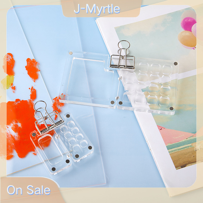 J-myrtle Mini สีน้ํา Palette ที่ว่างเปล่า 8/15 กริดแบบพกพากล่องสี Travel Paing สีน้ําบรรจุภัณฑ์ถาดสี Art Supplies Nice