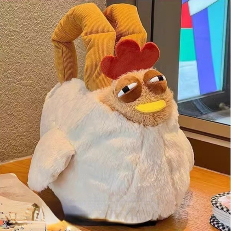 แฟชั่นน่ารักกระเป๋าสะพายยัดไส้บิ๊กไก่กระเป๋าถือทุกการแข่งขันตลกกระเป๋าสะพายข้าง