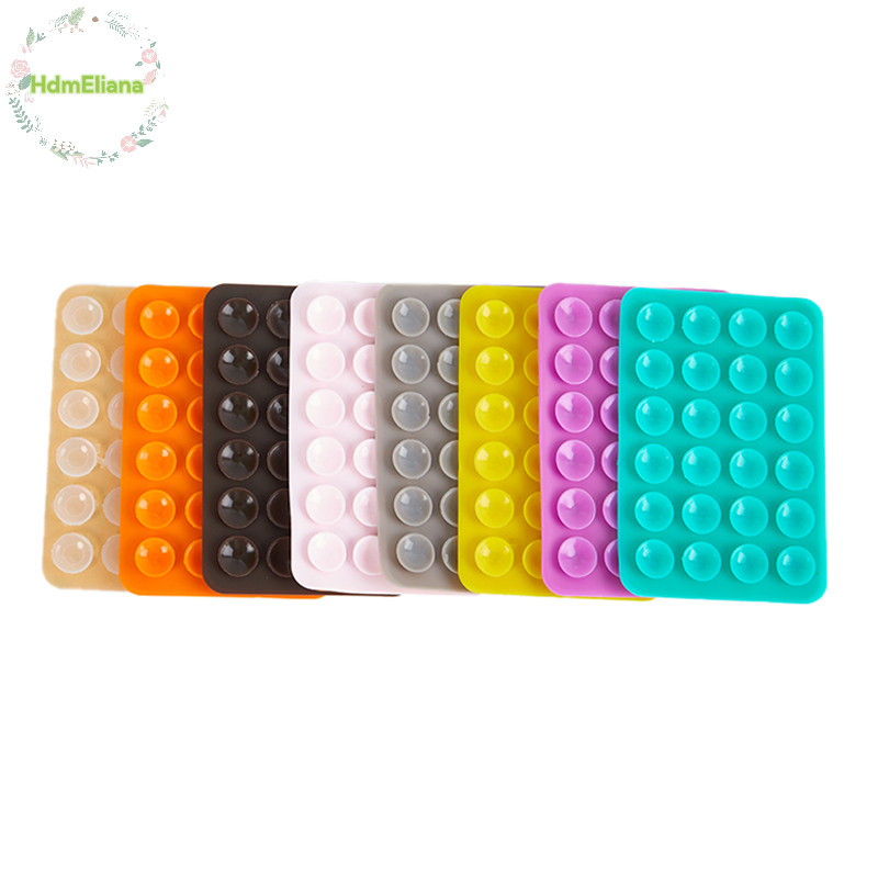 Hdmeliana คู่ซิลิโคนดูด Pad สําหรับโทรศัพท์มือถือติดตั้งถ้วยดูด Backed 3M กาวยางซิลิโคน Sucker Pad สําหรับ Fixing TH