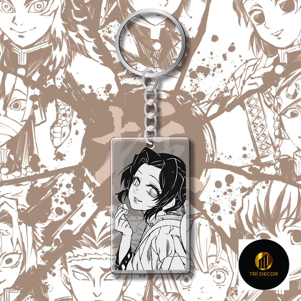 Demon Slayer Anime Manga พวงกุญแจรูปสี่เหลี่ยมผืนผ้าโปร่งใส 01DMSV09 ของขวัญสําหรับคู่รักเพื่อนครอบค