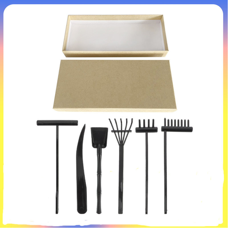 Zen Sand Rake Set Desk Garden Mini สําหรับ Sandbox Tiny Accessories ตกแต่ง chuangxzh