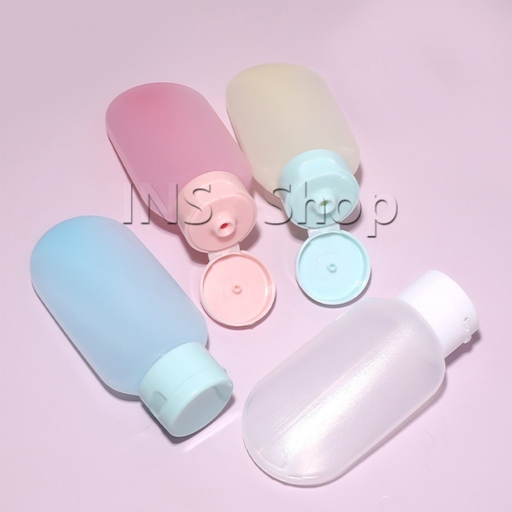 INS แบบพกพา ขนาด 60ml หลอดอ่อน ขวดรีฟิลพลาสติก โลชั่นครีมบรรจุภัณฑ์ travel bottle