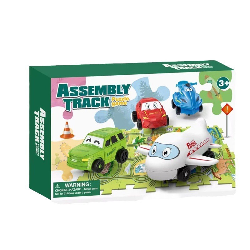 BHQ รถราง จิ๊กซอว์รถ รถไฟจิ๊กซอว์ปริศนา ปริศนา DIY พร้อมรถใส่ถ่านวิ่งได้ - รูปที่ 7