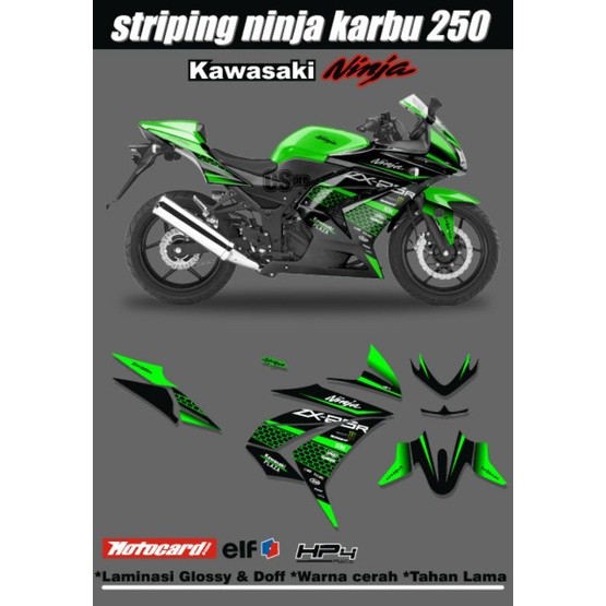 สติ๊กเกอร์ DECAL NINJA 250 KARBU STRIPING KAWASAKI NINJA 250 KARBU ZX25R
