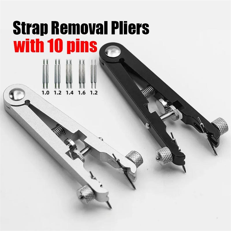สายนาฬิกาสปริงบาร์ Plier สร้อยข้อมือ Remover 6825 สายนาฬิกาอลูมิเนียม V-Shaped ซ่อมถอดเครื่องมือปรับ Plier 10 Pins
