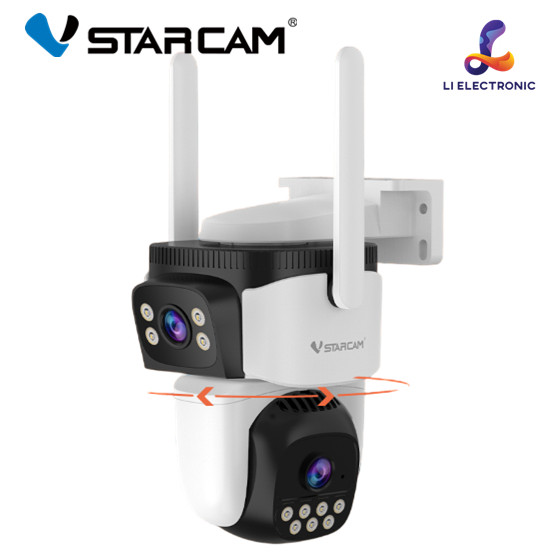 Vstarcam CS621DR CG621DR (เลนส์คู่) ความละเอียด 2.0 MP (1296P) กล้องวงจรปิดไร้สาย ภาพสี มีAI+ คนตรวจ