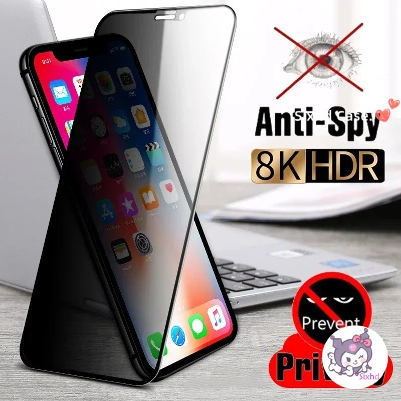 8k HD Anti Spyความเป็นส่วนตัวกระจกนิรภัยสําหรับXiaomi Redmi 13 13C 12C 10C 9C 9A Redmiหมายเหตุ13 12 11 11s 10s 10Pro K60 K50 K40 K30 K20 คลุมทั้งหมดAnti Glareป้องกันหน้าจอฟิล์มแก้ว