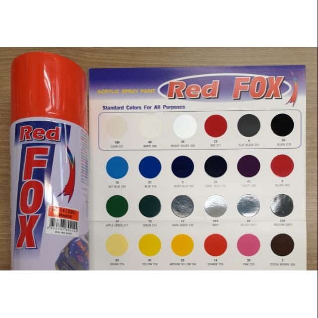 REDFOX สีสเปรย์ กระป๋อง เรดฟ๊อก สีรองพื้น 400มล.