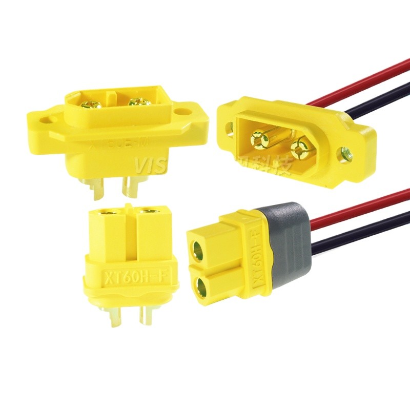 2 ชิ้น/ล็อต Amass Amass XT60 รุ่นเครื่องบินปลั๊กแบตเตอรี่ XT60E-M Fixable พร้อมสายไฟต่ออ่อนนุช