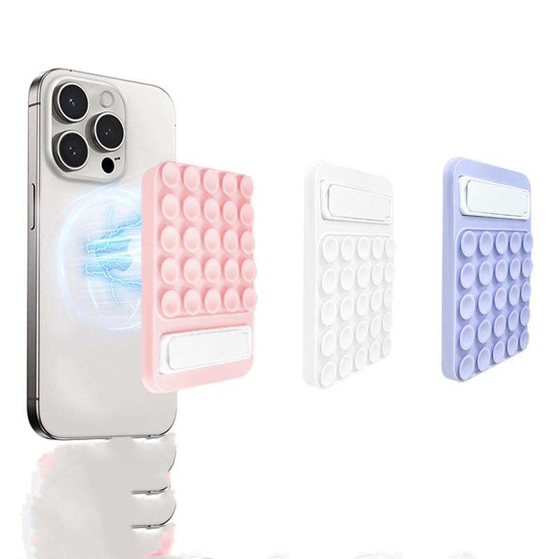 Phone Mount แม่เหล็กซิลิโคนดูดถ้วยเคสโทรศัพท์สําหรับ MagSafe กระจกอาบน้ําผู้ถือโทรศัพท์สําหรับ TiktokVideo Creator Sharener