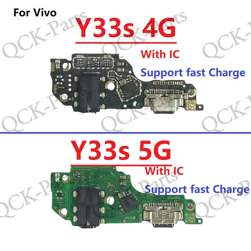 สําหรับ ViVO Y33s 4G 5G Charger USB แท่นชาร์จพอร์ตบอร์ดเชื่อมต่อเมนบอร์ดหลัก Flex Cable