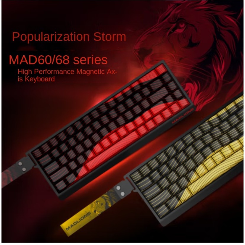 Madcatz MAD 60 HE สวิตช์แม่เหล็กแบบมีสาย คีย์บอร์ดเชิงกลแบบถอดเปลี่ยนได้ร้อน