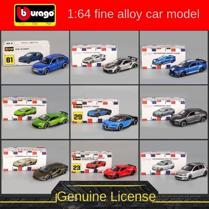 ของแท้1:64รถบูติกรุ่นรถ Bugatti Porsche Ford Lamborghini รถสปอร์ตโลหะผสมของเล่นรถ ryh1