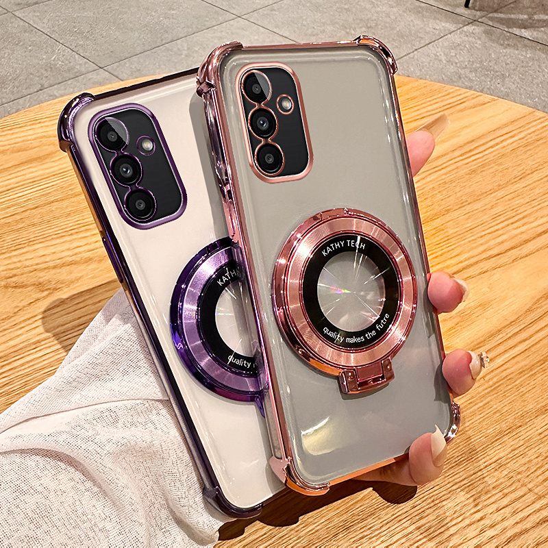เคส Samsung A05 A05s A06 A14 A15 A16 A25 A35 A54 A55 5G case รอบ ผู้ถือ Galaxy A55 5G เคสโทรศัพท์ สี่มุมป้องกันการตก เคสมือถือ อ่อนนุ่ม เคสซัมซุง A15 4G/5G