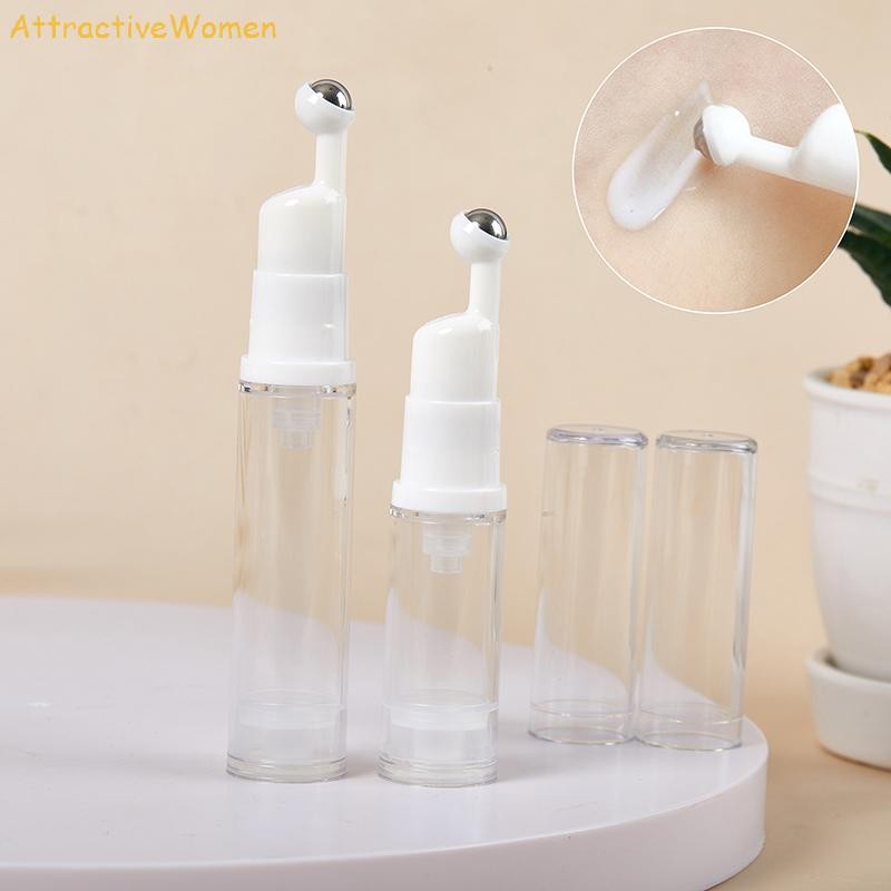 [AttractiveWomen] 5/10ml Liquid Foundation ขวดรีฟิลเครื่องสําอาง Eye Cream Roller Ball ขวดสูญญากาศเดินทางแบบพกพาขวดแก้วเปล่าใหม่