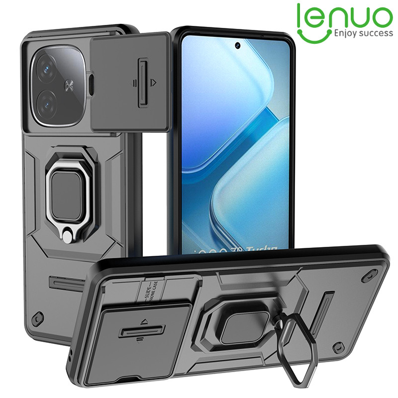 Lenuo แหวนผู้ถือแม่เหล็กสําหรับ ไอคูล iQoo neo 10 13 Z9 Turbo + Z9 Turbo+ Z9X 5G Case ปลอกพร้อมกล้องกันกระแทกป้องกันความงาม