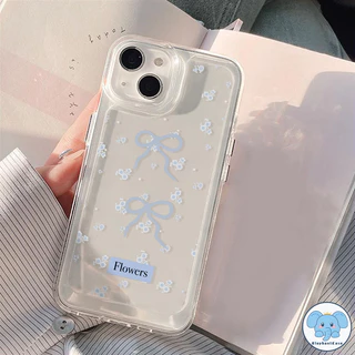 โบว์หวานดอกไม้ดาวโปร่งใสเข้ากันได้ เคสไอโฟน 17 air 16 11 15 Pro Max 14 12 13 Pro Max XS XR X Max 7 15 14 8 Plus SE 2020