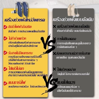 【รับประกัน 3 ปี】เครื่องช่วยฟัง Hearing Aids(ใส่สบาย ไม่หลุดง่าย เสียงที่สดใส ไม่มีเสียงรบกวน)หูฟังคนหูหนวก หูฟังช่วยฟัง