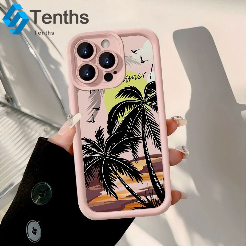 OPPO A38 A18 A58 A57 A77s A17k A16s A15s A5s A3s A5 A9 A53 A54 A52 A92 A76 A96ต้นมะพร้าวชายหาด Tpu เชลล์ - รูปที่ 5