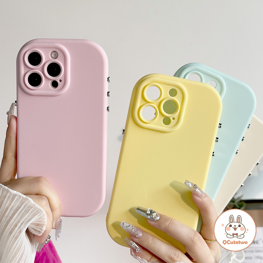 Simple Candy สีซิลิโคนเคสโทรศัพท์สําหรับ Iphone 11 15 14 13 12 Pro MAX 14 15 Plus XS MAX XR Anti-slip Water Resistand Soft โทรศัพท์ปกหลัง