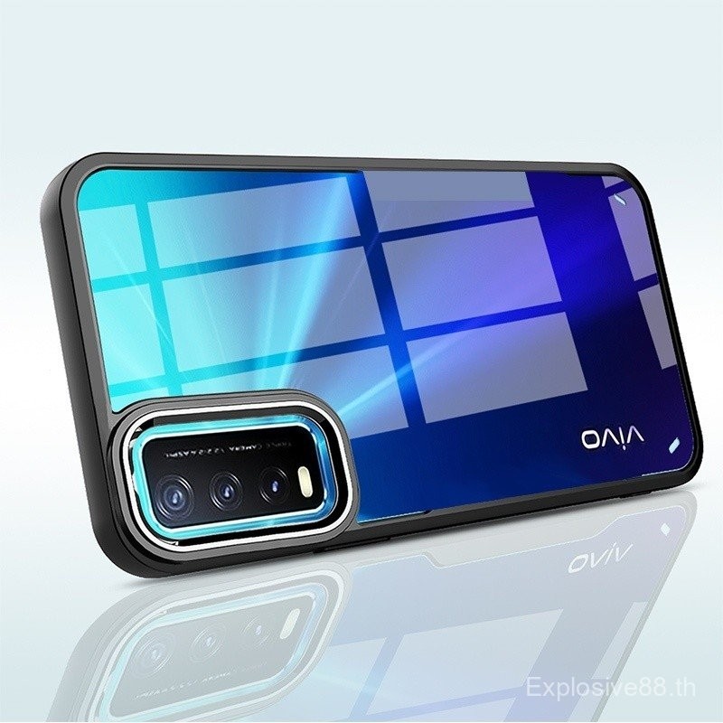 กรณีที่ชัดเจนสำหรับ VIVO V2026 V2027 V2028 V2029 V2032 V2048 V2037 V2038 V2042 V2043ฮาร์ดปลอก electroplated อะคริลิกลับ Cove alpn