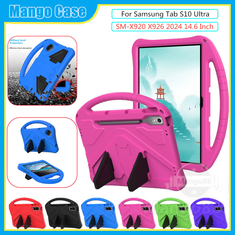 SAMSUNG กรณีสําหรับsamsung Tab S10 Ultra 14.6 นิ้วSM-X920 X926 2024 แท็บเล็ตเด็กEvaปลอกกันกระแทกขาตั