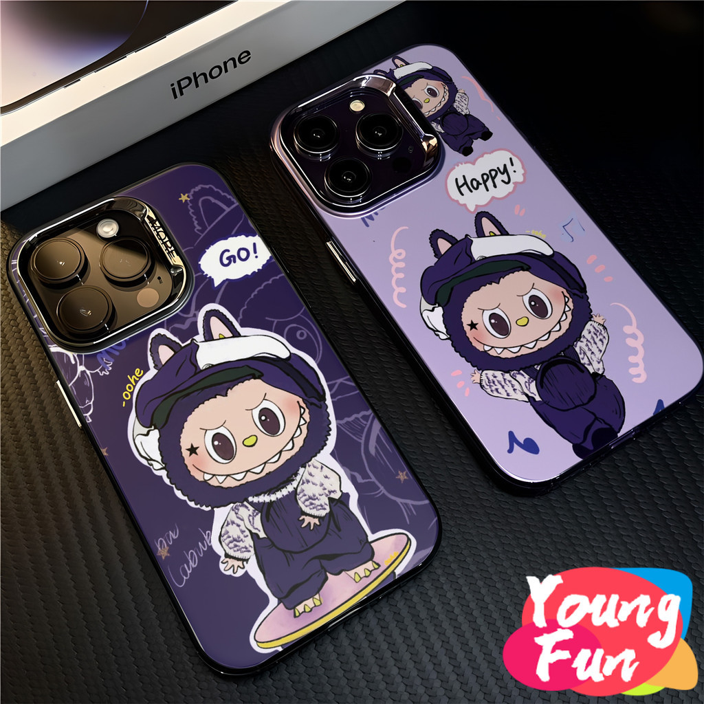 LABUBU X PRONOUNCE ฮอตสปอตใหม่ SAMSUNG สําหรับsamsung A71 A53 A15 A14 A13 A12 A11 A03S A03 A33 A32 A30 A31 A23 A20S A52 A51 A21Sแฟชั่นชุบโลหะCool Creativeแบรนด์อินเทรนด์ซิลิโคนนุ่มกรณี