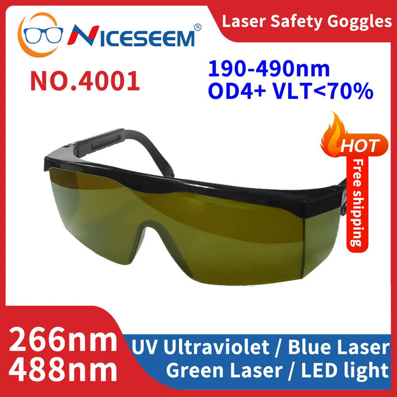 190-510nm UV Violet Blue Laser LED Laser Safety Goggles Protective Glasses Shield Protection Eyewear